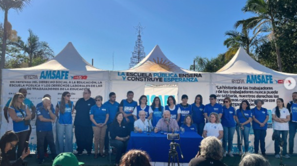 La carpa blanca de los docentes santafesinos llega a San Jorge
