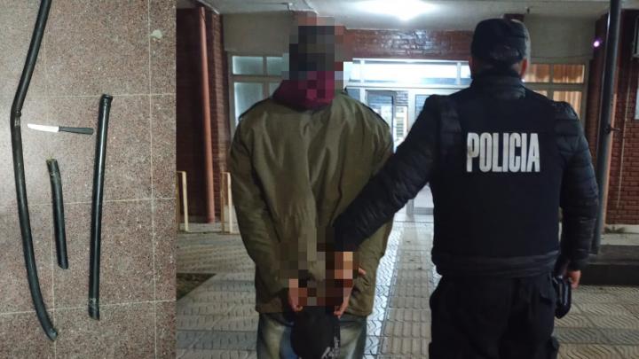 Lo sorprendieron cortando cables y fue detenido