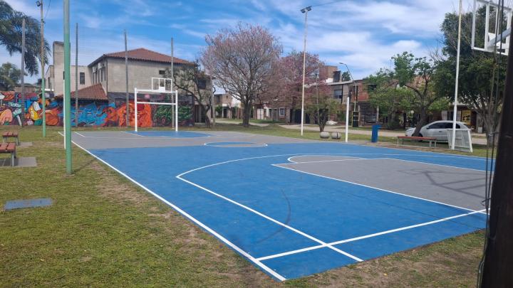 Recuperación del playón de la plaza Aldo Tessio: reinauguración con jornada deportiva y cultural