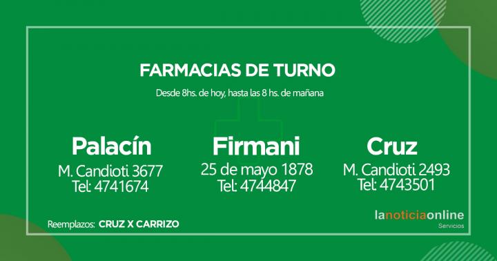 Farmacias de turno - Miércoles 10 de noviembre de 2021