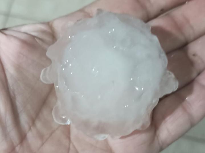 El granizo caído presentaba un volumen más que importante