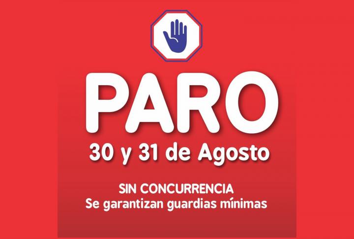 UPCN confirma el paro de actividades para los días martes 30 y miércoles 31