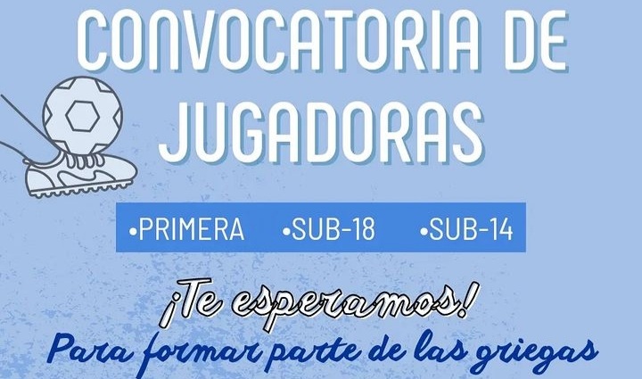 Fútbol femenino: El Club Atenas está convocando a jugadoras para las categorías sub 18, sub 14 y de primera 