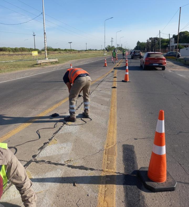 Se están realizando tareas de Seguridad Vial sobre la Ruta Nacional N°11 en Sauce Viejo