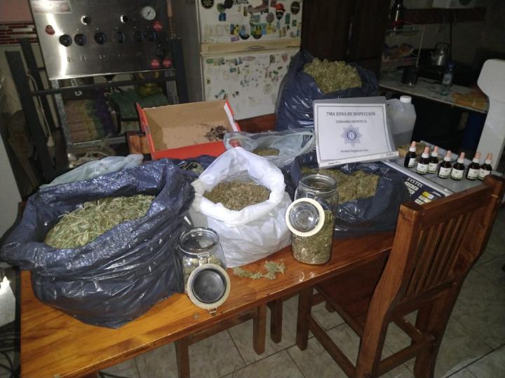 Secuestraron casi 5 kilos de marihuana y detuvieron a un hombre de 34 años