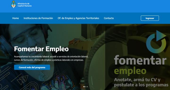 Portal Web del Ministerio de Capital Humano