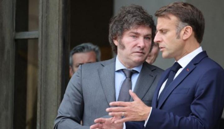 Milei se reunió con Macron para 