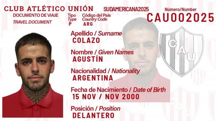 Agustín Colazo ya es jugador de Unión