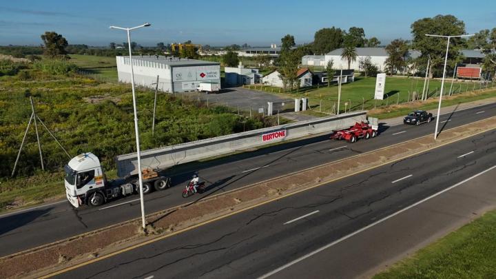 Llegó la primera viga fabricada en nuestra provincia